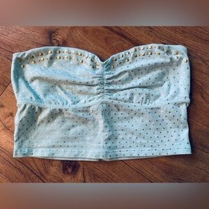 Victorias Secret PINK Light Blue Bandeau Top. Size Medium